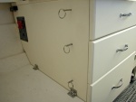 (AnchortownJim) Simple method to keep drawers from sliding open in rough seas, stainless steel pins