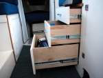 (AnchortownJim) The drawers have full extension slides.