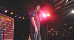 on stage, seattle international comedy competiton, bellingham, took 3rd that night
