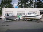 out with the old, in with the new, a 19' 1965 sabercraft, for a 22' 1981 c-dory angler, the name stays the same, catch 22...