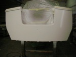 new transom, interlux epoxy primer and paint