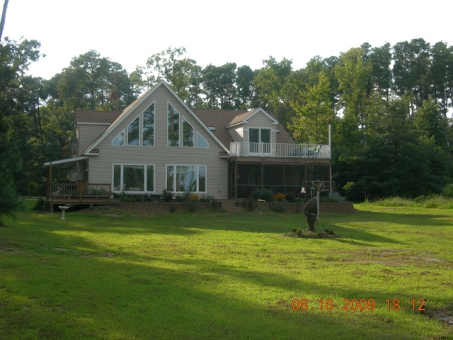 Creekside of new house Aug 2009