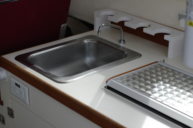 (Spirit) Sink, Wallas Stove, and 110 outlet