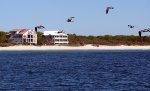 View of St. George Island from the Gulf - the center console makes a good photo platform