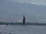 Lined up for the Pearl Harbor channel entrance 