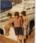 Dad's boat... that's me on the left.  1970.