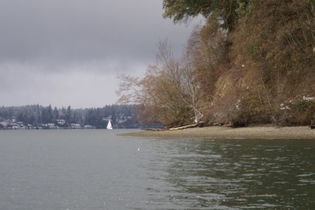 Winter Boating 013 - Budd Bay, Priest Pt Park, looking North