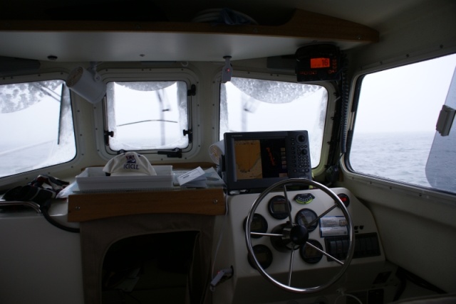 Winter Boating 036 - Budd Bay heading North