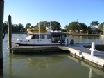 Lori Ann at dock in Flamingo marina. This part of the marina is in decent shape.