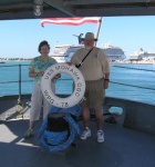 On the fantail of the WWII-era USCG Cutter Mohawk, which saw convoy duty in the North Pacific. The ship was saved from the scrapyard in Staten Island two years ago and moved to Key West.