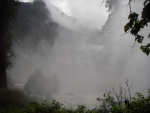 Looking up the valley to the headwaters of the Chatterbox.  Falls mist, and cloudy day, gray and damp  for sure.