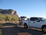 Lost Dutchman Superstitious Mountain behind