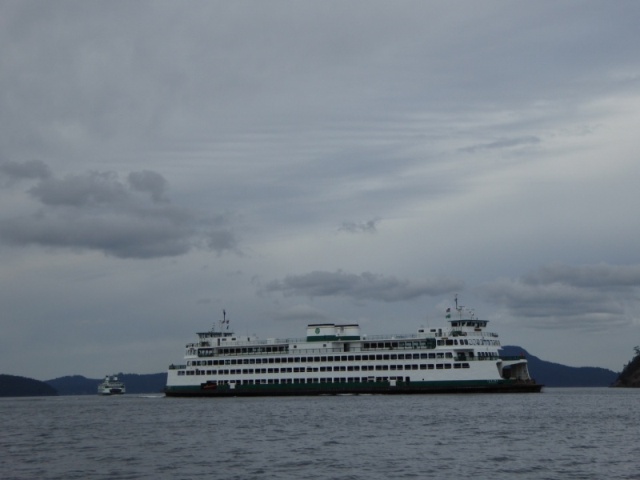 Two ferries passing at Thatcher Pass