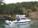 Brock's new boat (with friend Mark)