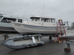 Cleaning up both boats.  The weekend of test-runs was a huge success - New Permatrim, Kaboat, 2.5 Suzuki, Garmin, and 6 hp Kicker. Almost ready for Desolation Sound!