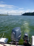 Fishing off West Vancouver / Lions Gate bridge view