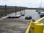 Concrete surface ramp with alongside float.