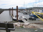 The ramp is well protected by the breakwater.  There is a small boat marina and a fuel dock. A supermarket and shopping center is adjacent.  Good food in the Rip Tide Marine Pub.