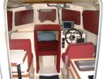 Interior Sunbrella window covers and helm