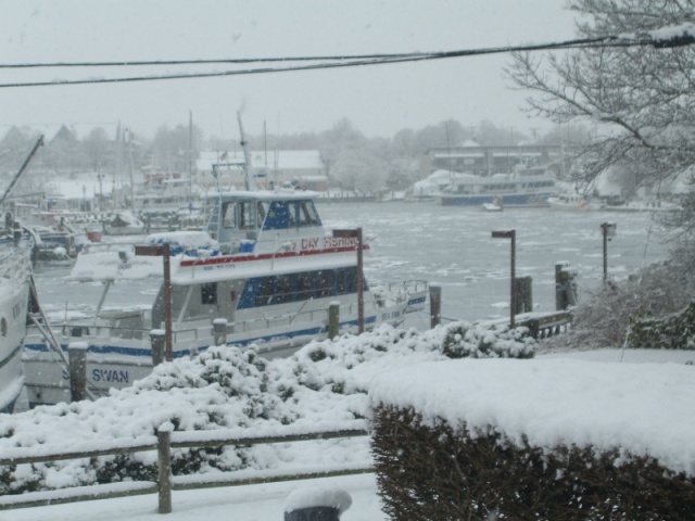 February View from my home - ice is breaking up