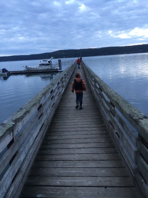 making our way back to the boat before dark 