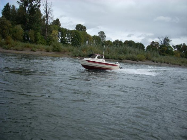putting her through some paces on the nearby willamette
