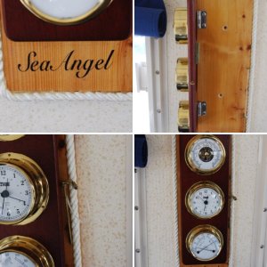 The WX Station is mounted with a hinged back for easy access to the clock battery & its adjustment.