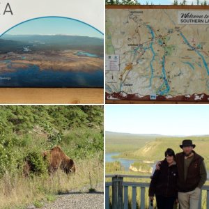 Louie & Jay at Chilcoot trailhead, start of the long walk to the head of the Yukon River for the 1898 gold rush