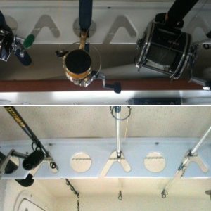 Ceiling Fishing Pole holder-rear