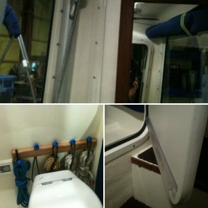 Head/Shower door drip edge.
