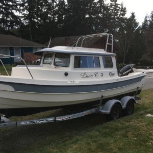 After 14 years, bottom paint!  Also, re-powered to 90 E-Tec in winter of 16..