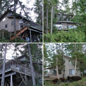 winds up to 80mph.  big clean up, not much damage.  we face north, wnds were from the west.