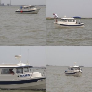 On my way to Rio Vista I saw this craft about 8ft long. Then I saw a USGS boat on the oppsite shore. I think this was a bottom survey vessel.