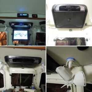 We had these 2 speed, safe-to -contact fans on the 22 and they performed flawlessly for 5 years. In this configuration they rotate 360 degrees side to side, straight up and straight down.  The blue stuff is foam to cut down on noise and vibrations.
