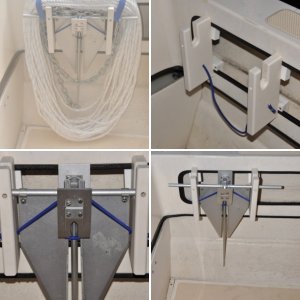 Stern Anchor Stowage without Drilling Holes