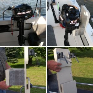 This is where we carry our 3.5HP 4 stroke merc when we take the dinghy