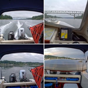 Departing Boston Harbor Marina just north of Olympia, after topping off the tanks.