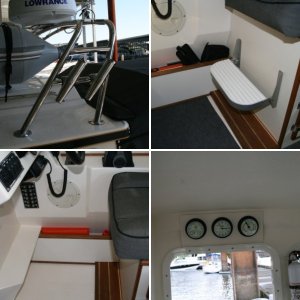 Fire extinguisher installed on port side of rear door - used the screw from the window frame.
