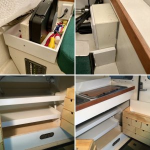 01 there was a plastic drawer thing in the middle on those rails