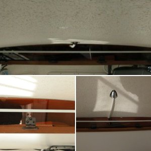 Shelf door with 4 snap hinges( 2 packages) made from 1/4"  tempered Plexiglass.
Though not titled, the Pantographic replacement Arms are visible with the original 11.5" blades mounted. Replacement 14" SS curved blades are 'in house' ready to install when these wear out.