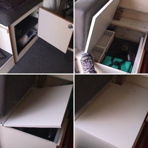 Aft dinette seat modification 1/3.