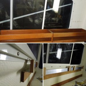 Glued bracket onto wall, 5200 and hot glue