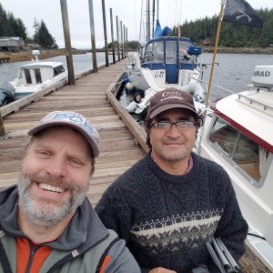 "C-Worthy" (back in the 5th century of the C-Brats!) and I @ Meyers Chuck this fall. Miraculously, I had me radio on as I admired this sailing ship movin out. So here I am, 3 years later, checking back in cuzu him. Life on earth is indeed is a vapor that appears but a short time.
