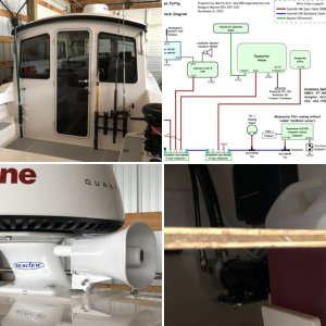 Rogers Marine made a custom bracket with a welded post for this PA/Fog Hailer to fit inside the Seaview Mount