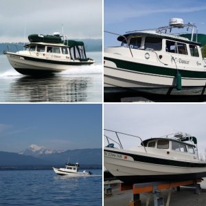 2005 22' C-Dory Cruiser on trailer, October 2017