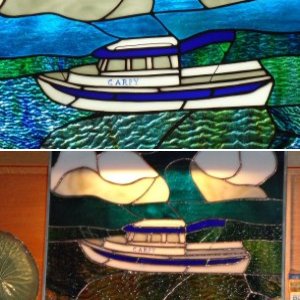 Carpy in stained glass