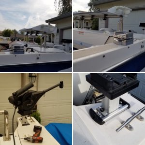 Stern downrigger mounted
