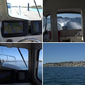 15-20 mph breeze out of the north, so heading south in protected waters instead