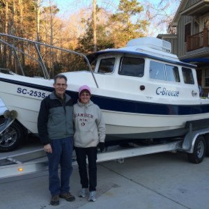 C-Breeze headed for her new home in Table Rock Lake, MO. Best of luck with her Richard & Martha !