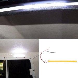 I replaced my cabin dome light with these LED lights.  I connected them with phone line wire as they don't draw much.